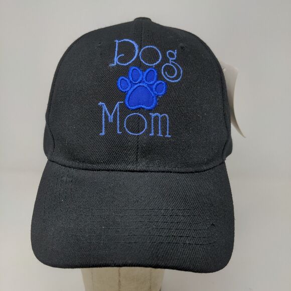 J&W Women's Strapback Hat Black Adjustable Dog Mom Embroidered Logo W/Tags - Picture 3 of 11